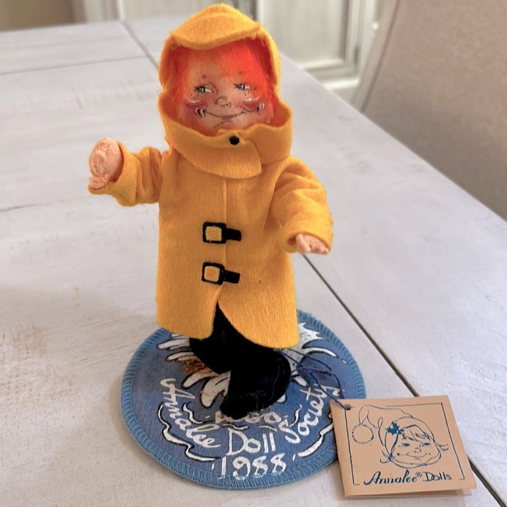 Vintage Annalee Yellow Raincoat Boy